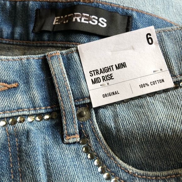 Express straight mini mid rise NWT - Picture 4 of 6
